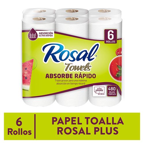 Toalla Multiusos Rosal Plus 480 H 3p 6ea