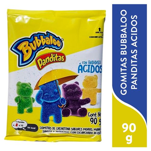 Gomitas Bubbaloo panditas ácidos - 90 g