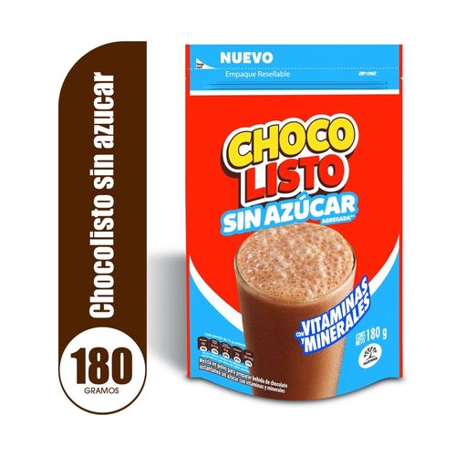 Bebida en Polvo Chocolisto Sin Azúcar - 180 g