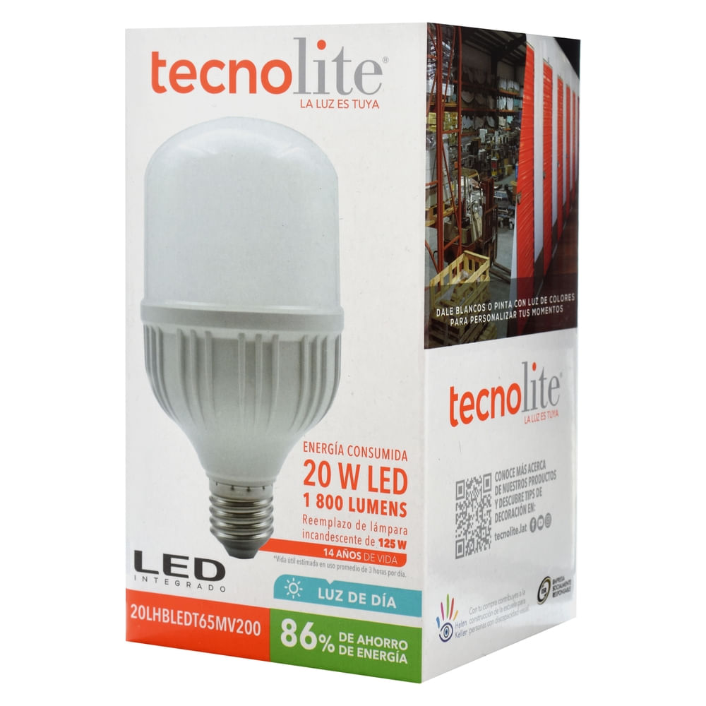 Comprar Bonbillo Tecnolite Led 20W100-240V6500Ke271800Lm | Walmart ...