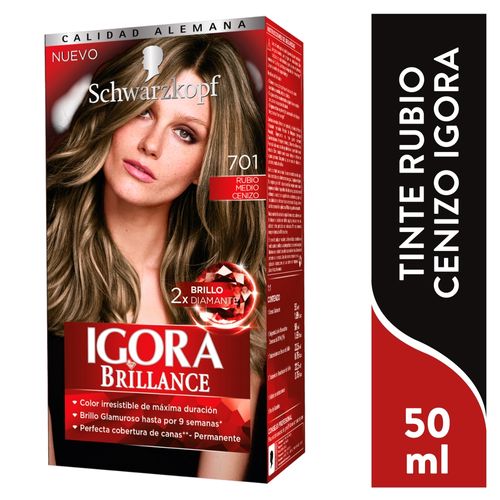 Tinte Igora Brillance 701 Rubio Med 50Ml