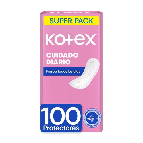 Protectores Kotex Cuidado Diario Super Pack - 100 Unidades