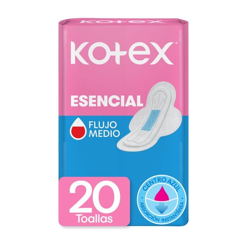 Toallas Femeninas Kotex Esenciales  - 20 Unidades