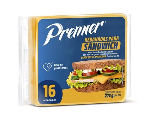 Queso Premier Procesado Rodaja - 272 g