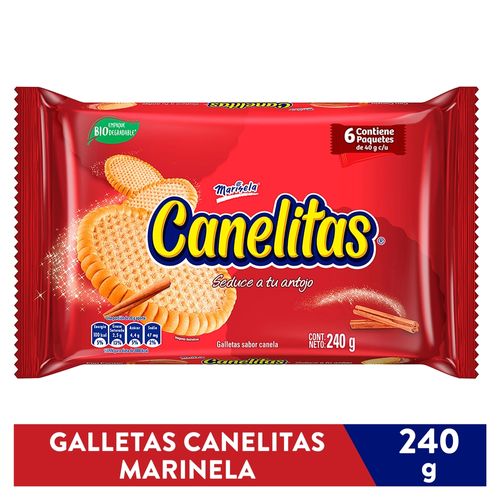 Galleta Marinela Canelitas, Galletas Sabor A Canela - 240g