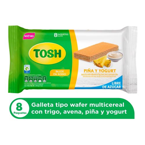 Galleta Wafle Tosh Piña Yogurt 201.6gr