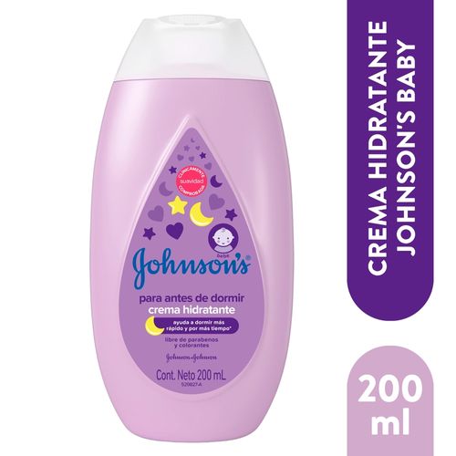 Crema Corporal para bebé Johnson's, Antes de dormir -200ml