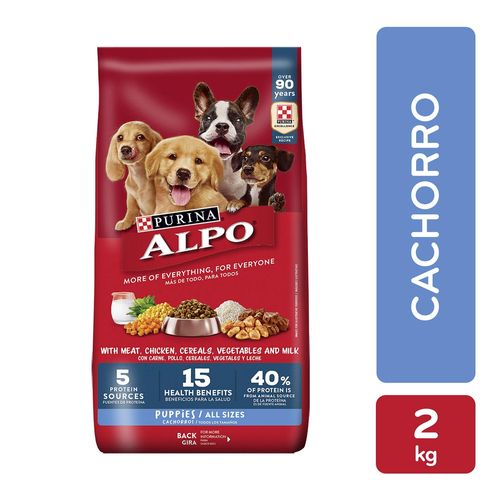 Alimento Perro Cachorro Purina Alpo Carnitas Leche y Cereal 2 kg