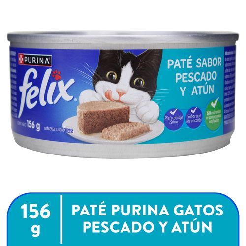 Alimento Felix Para Gato Sabor Pate Pescado En Salsa Lata - 156 g