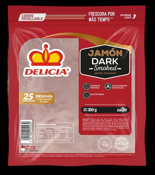 Jamon Dark Smoked Delicia - 350 g