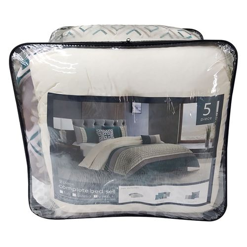 Edredon 5pz Bordado Premium Hotel Style