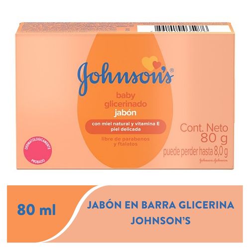 Johnsons Jabon Barra Glicerina 80 ml