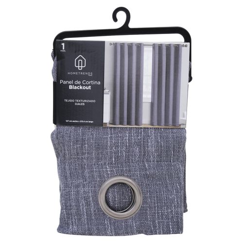 Cortina Home Trends blackout con textura gris