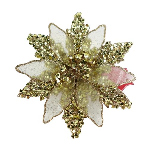 Clip Holiday Time Flor Pascua Dorada Navideña