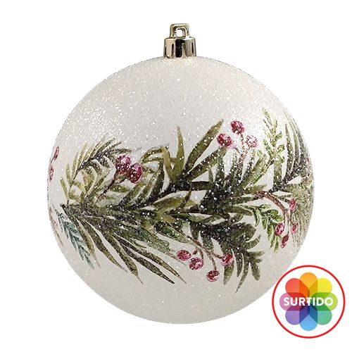 Esferas Holiday Time Doradas Y Blancas 100 mm - 4 Uds