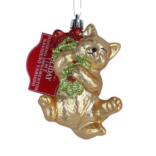 Ornamento Holiday Time gatito navideño