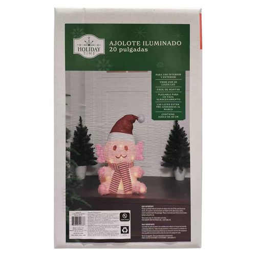 Adorno Holiday Time Ajolote Iluminado - 20 pulgadas