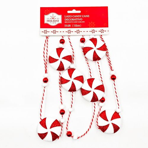 Lazo Holiday Time Candy Cane Decorativo