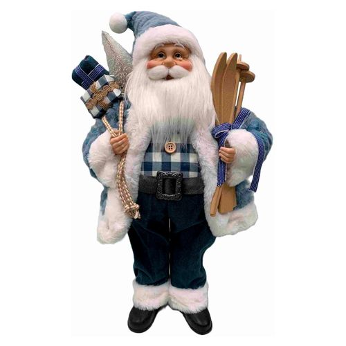 Adorno Decorativo Holiday Time Santa Claus Azul - 18 pulgadas