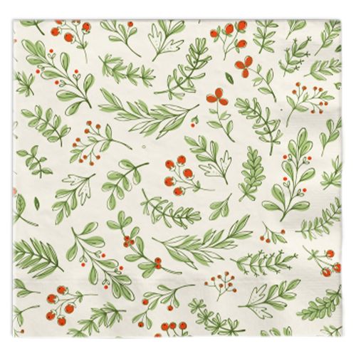 Servilletas Holiday Time navideñas de 33 x 33 cm - 10 Pzas