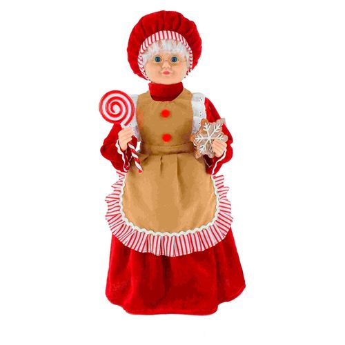 Adorno Holiday Time Mamá Claus Navidad - 18 pulgadas