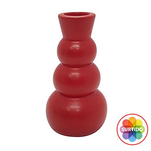 Portavela Rojo O Blanco Ceramico 12cm