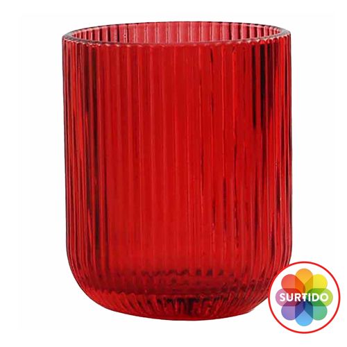 Vaso Holiday Time De Vidrio Color Rojo Ó Verde