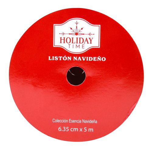 Listón Holiday Time Velvet - 6 cm x 5 m