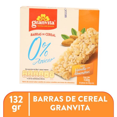 Barra Cereal 0 Azucar Vainillalmen 132gr