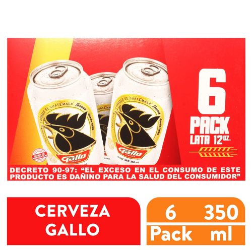 Cerveza Gallo Roja Lata 6pack Ea