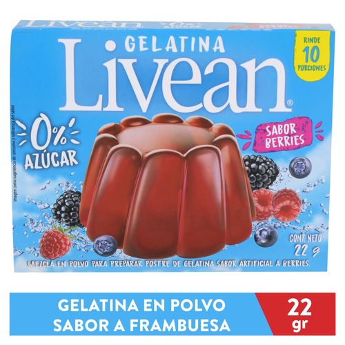 Gelatina en polvo Livean Berries - 22 g