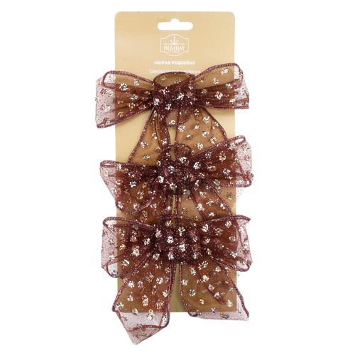 Moñas Holiday Time Pequeñas 12 x 12 cm - 3 Uds