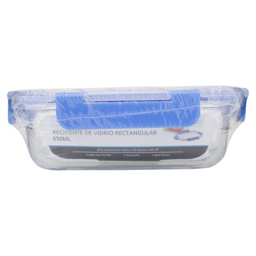 Recipeinte De Vidrio Rectangular 650ml