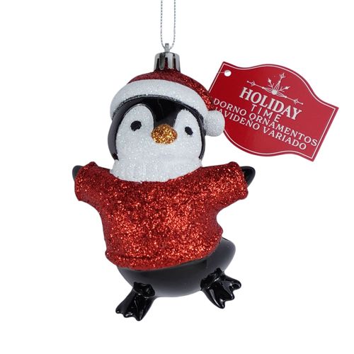 Ornamento Holiday Time Pinguino Navidad