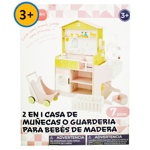 Casa de muñecas guarderia bebés de madera Teamson Kids