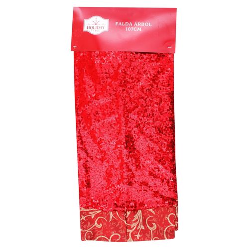 Falda Holiday Time para árbol navideño - 106 cm