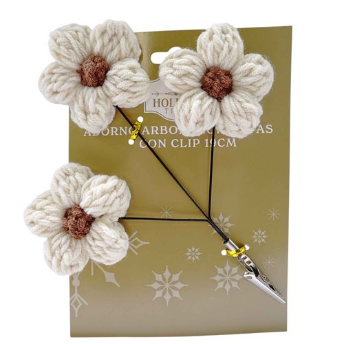 Adorno Holiday Time árbol florecitas - 19 cm