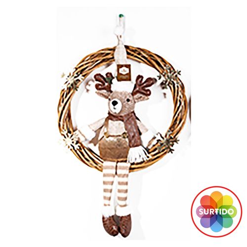 Corona Holiday Time decorativa - 33 cm