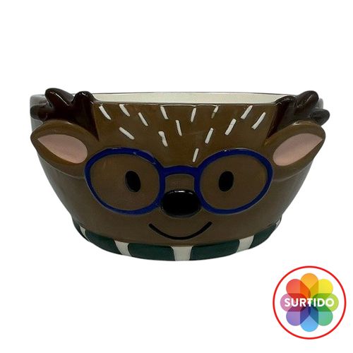 Bowl Holiday Time de cerámica navideño