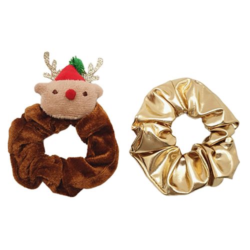 Elásticos Holiday Time para cabello navideño - 2 Pzas