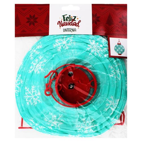 Linterna con luz led de papel de navidad