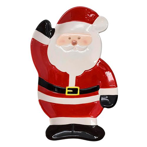 Boquitero Holiday Time de cerámica santa navideño