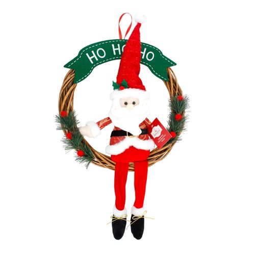 Corona Holiday Time decorativa - 33 cm