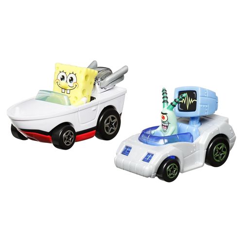 Vehículos Hot Wheels RacerVerse de Bob Esponja y Plankton