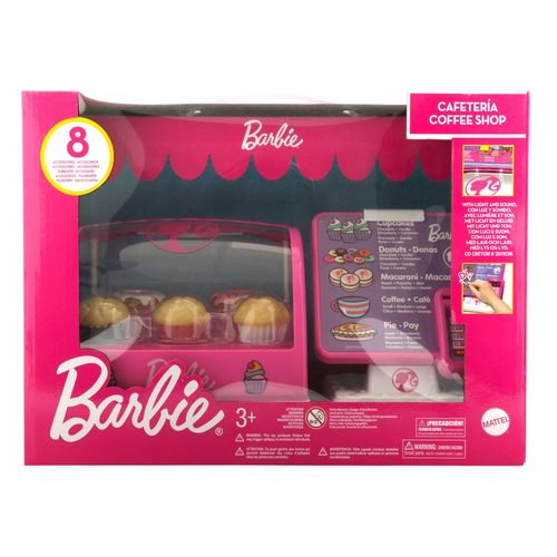 Muñeca Barbie set cafetería