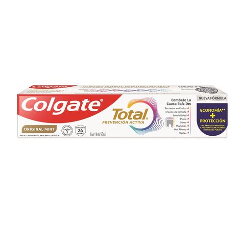Pasta Dental Colgate Total Original Mint Prevención Activa 50-ml