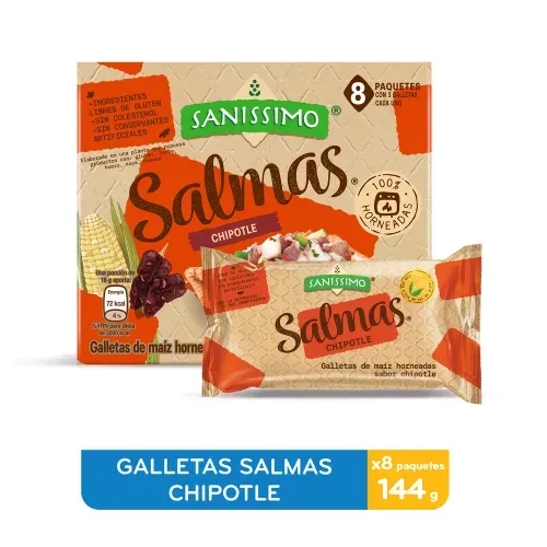 Galleta Saníssimo Salmas Chipotle 8 pack - 144 g