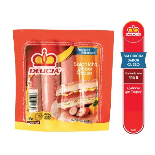 Salchicha Delicia con Queso - 454 g