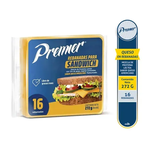 Queso Premier Procesado Rodaja - 272 g