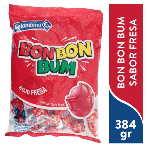 Bon Bon Bum Fresa Colombina 384g
